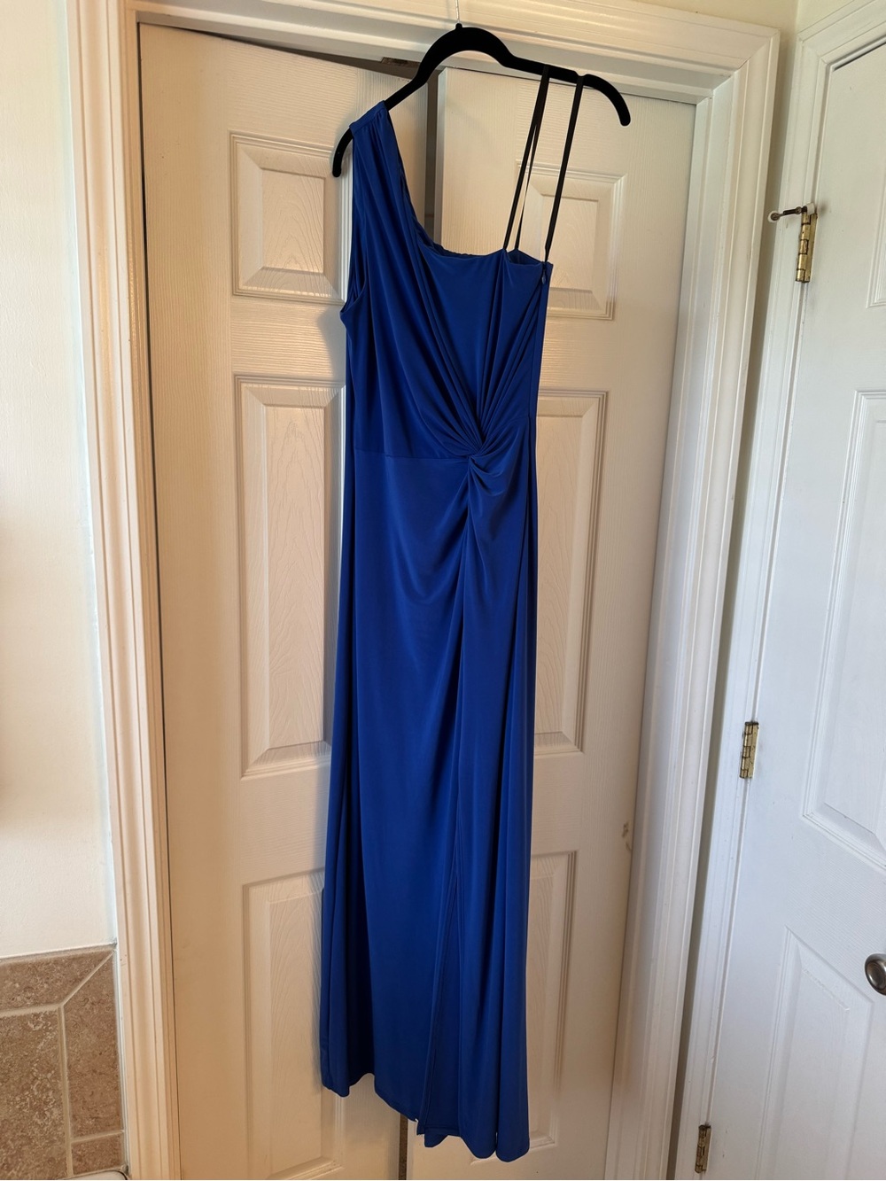 MARINA One-Shoulder Royal Blue Evening Gown